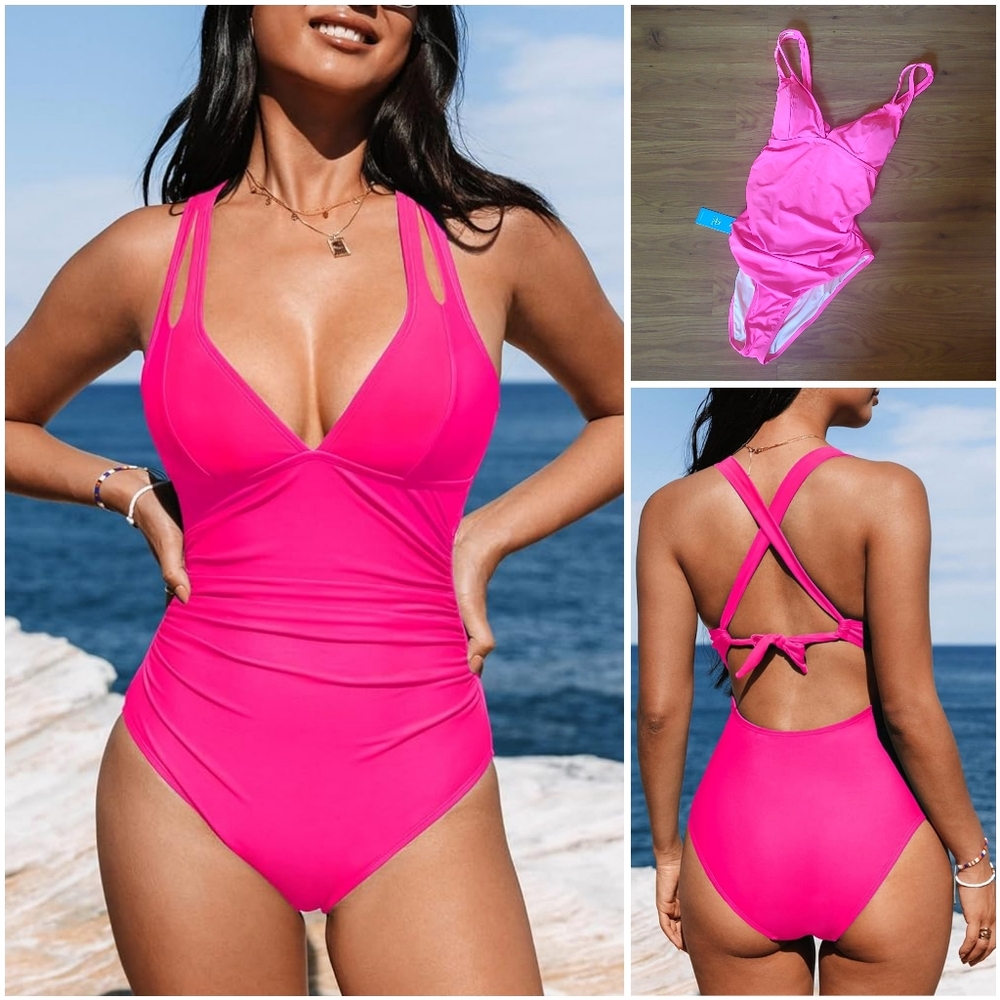 Vibrant Pink Women's One-Piece Swimsuit